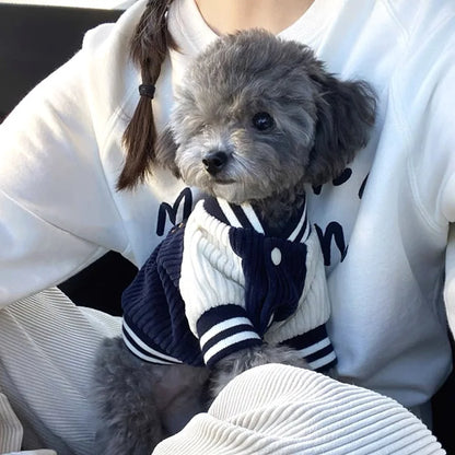 Cute Embroidered Baseball Jacket for Small & Medium Dogs & Cats
