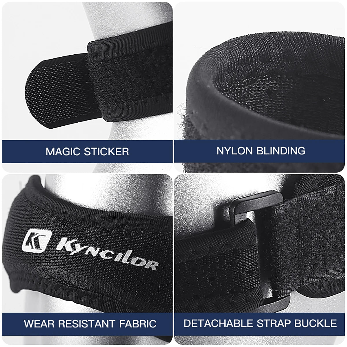 Adjustable Patella Knee Support Strap with Silicone Pad