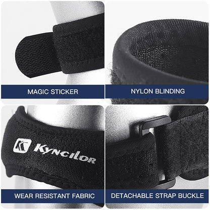 Adjustable Patella Knee Support Strap with Silicone Pad