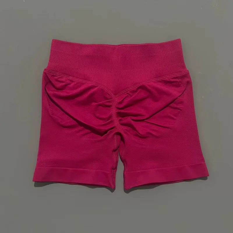 Women Fitness Workout Shorts Yoga High Waist Lift Butt Fitness Shorts Gym Running Sportswear Women Push Up Gym Leggings