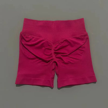 Women Fitness Workout Shorts Yoga High Waist Lift Butt Fitness Shorts Gym Running Sportswear Women Push Up Gym Leggings