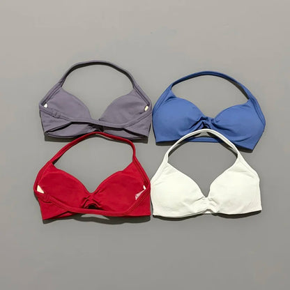 Women's Strappy Open Back Padded Sports Bra