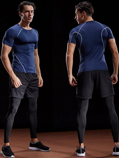 Men's Quick Dry Compression Running T Shirt