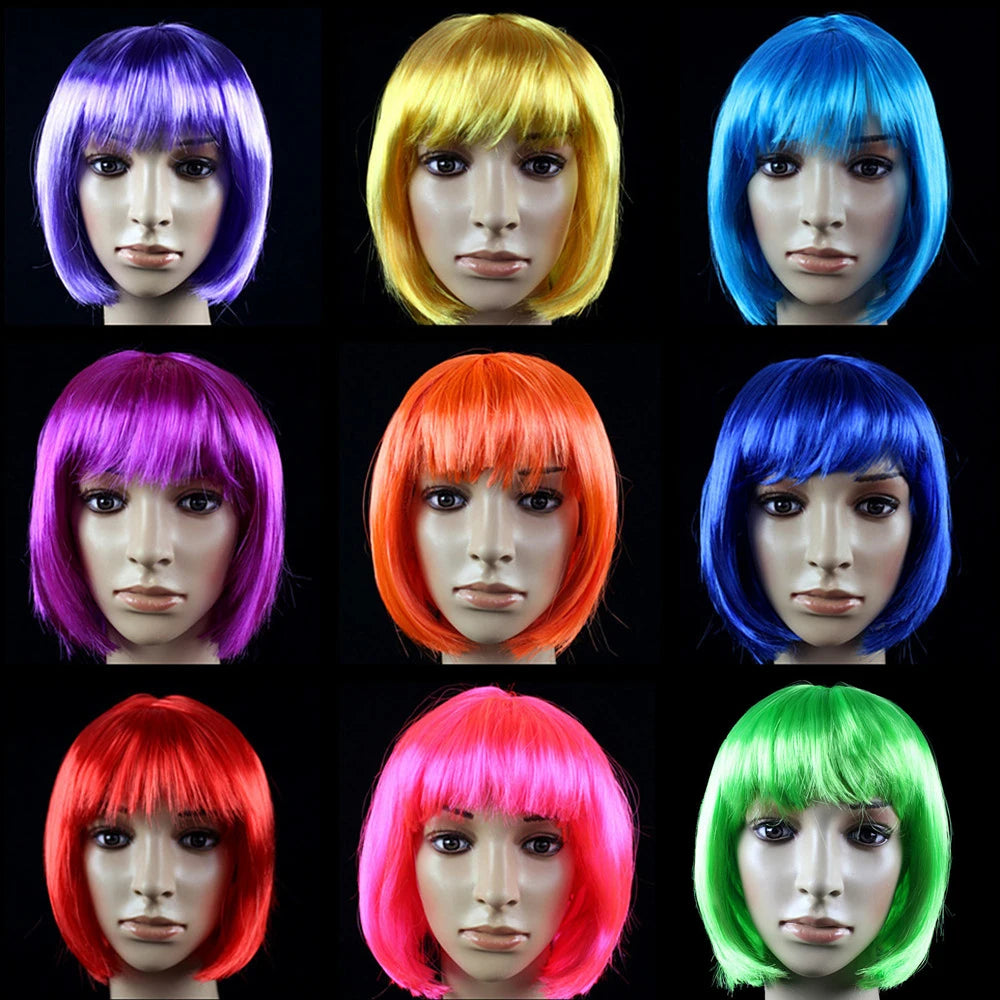 Short Bob Synthetic Cosplay Wig for Women