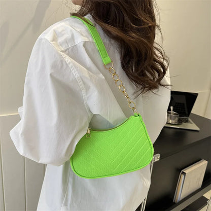 Mini Felt Crescent Shoulder Bag for Women Fashion Handbag