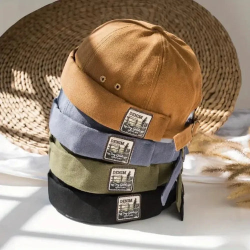 Unisex Vintage Brimless Docker Cap