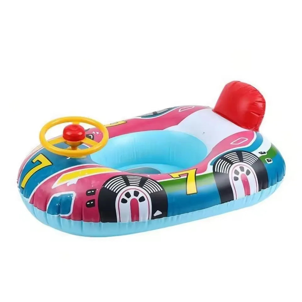 Cute Car Design Baby Swimming Float with Handles for Toddlers