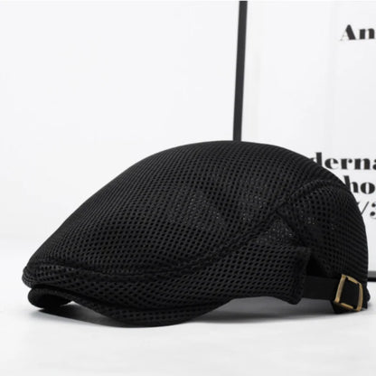 Men's Breathable Mesh Newsboy Flat Cap