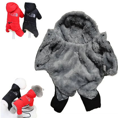 Thick Waterproof Winter Dog Jumpsuit Hoodie for Small Dogs