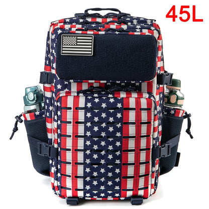 25L or 45L Tactical Hiking Backpack with Bottle Holder