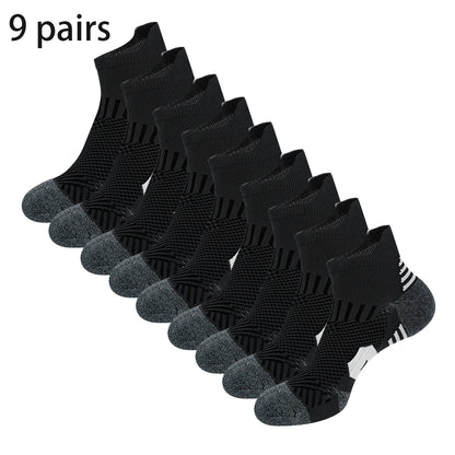 3 or 9 Pairs Non Slip Sports Socks for Men and Women