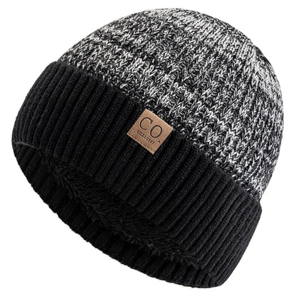Unisex Two Tone Fur Lined Winter Beanie
