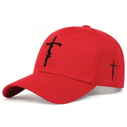Unisex Faith Embroidered Cotton Snapback Baseball Cap