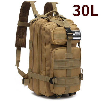 30L or 50L Waterproof Tactical Hiking Backpack