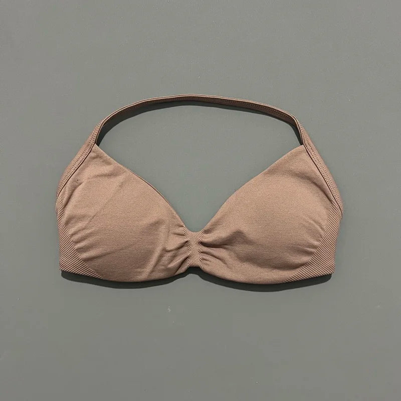 Women's Strappy Open Back Padded Sports Bra