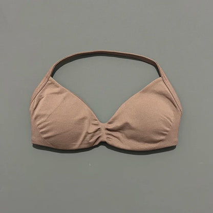 Women's Strappy Open Back Padded Sports Bra