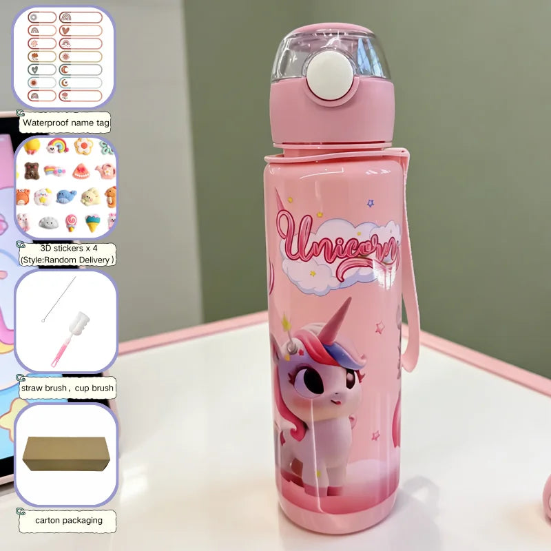 700ml BPA Free Cartoon Water Bottle with Carry Ring