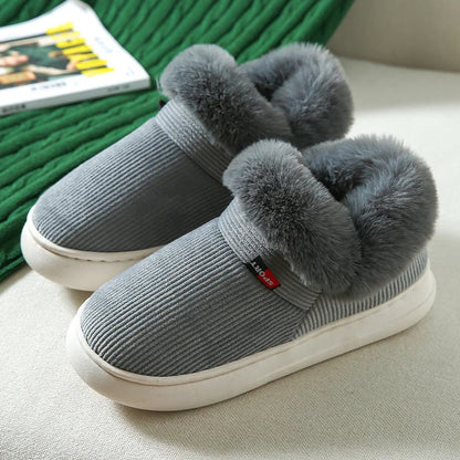Unisex Warm Plush Indoor Outdoor Slippers