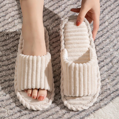 Men’s Open Toe Indoor Slippers Breathable Non Slip Home Shoes