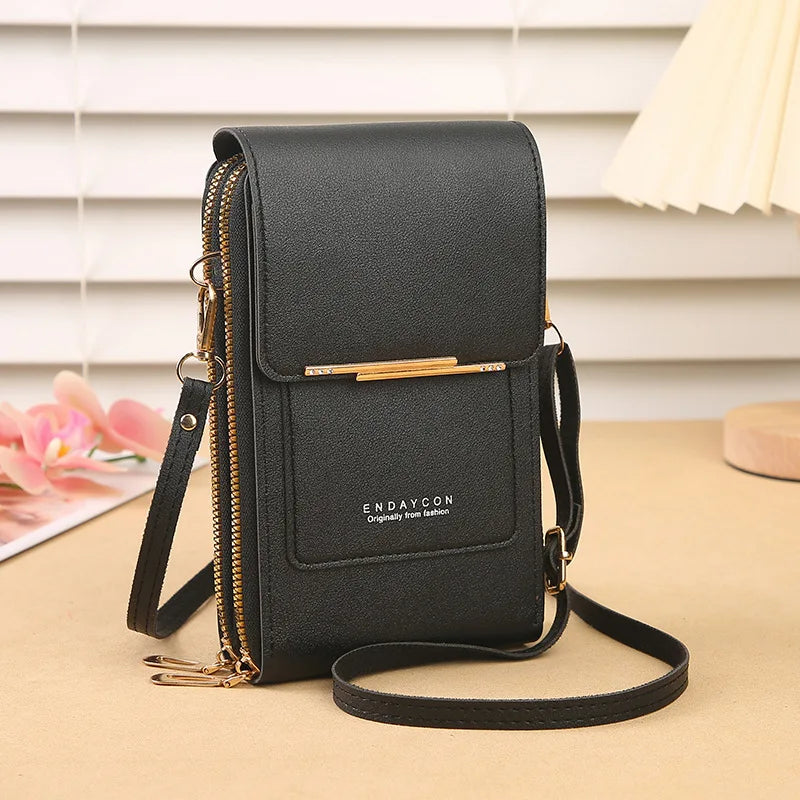 Touch Screen Cell Phone Crossbody Bag with Card Holder for Women