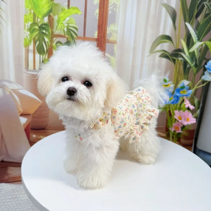 Floral Princess Dress for Dogs & Cats Spring Summer Pet Clothing