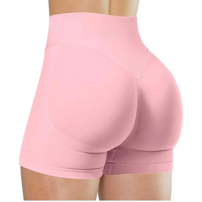 Women's High Waist Elastic Yoga Shorts