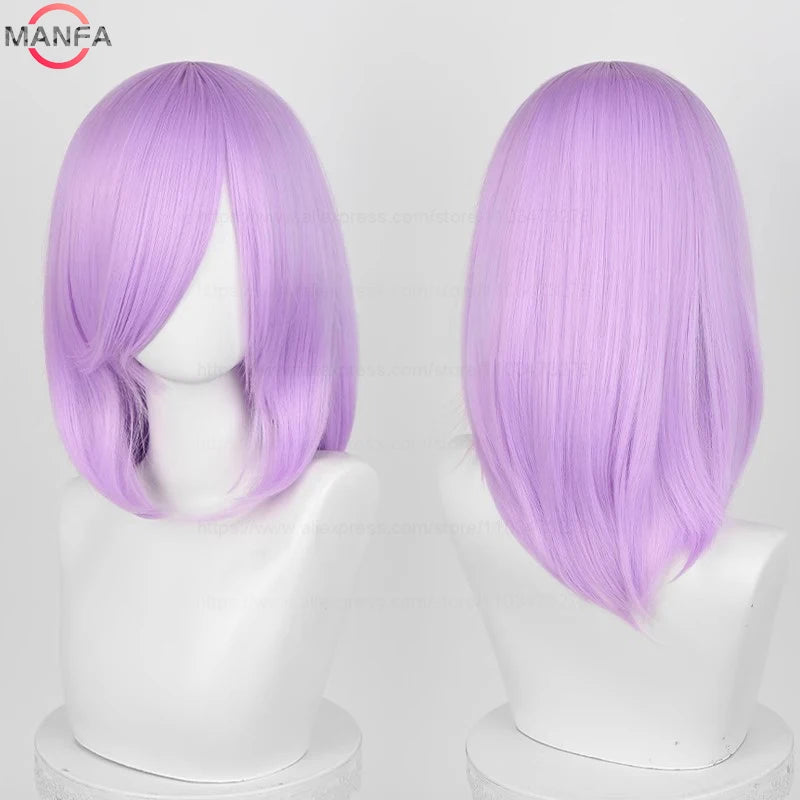 40cm Heat Resistant Anime Cosplay Wig with Bangs