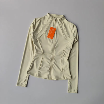 Women's Quick Dry Zip Long Sleeve Fitness Jacket