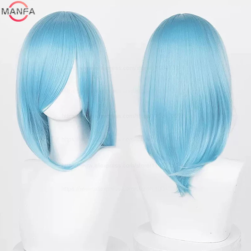 40cm Heat Resistant Anime Cosplay Wig with Bangs