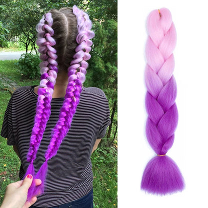 24 Inch Pre Stretched Yaki Braiding Hair Extension