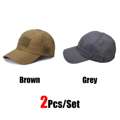 1 or 2 Pack Men's Camouflage Outdoor Baseball Caps