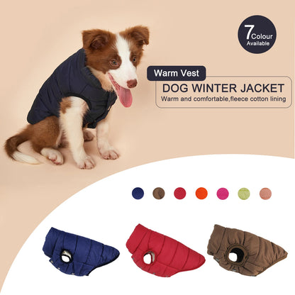 Warm Fleece Lined Winter Dog Jacket for Small Dogs & Puppies