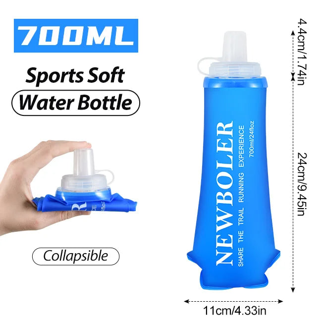 NEWBOLER TPU Collapsible Soft Flask Sports Water Bottle