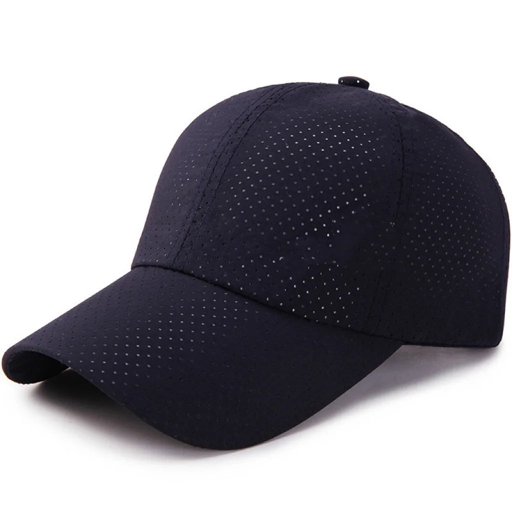 Breathable Mesh Solid Color Baseball Cap for Men & Women