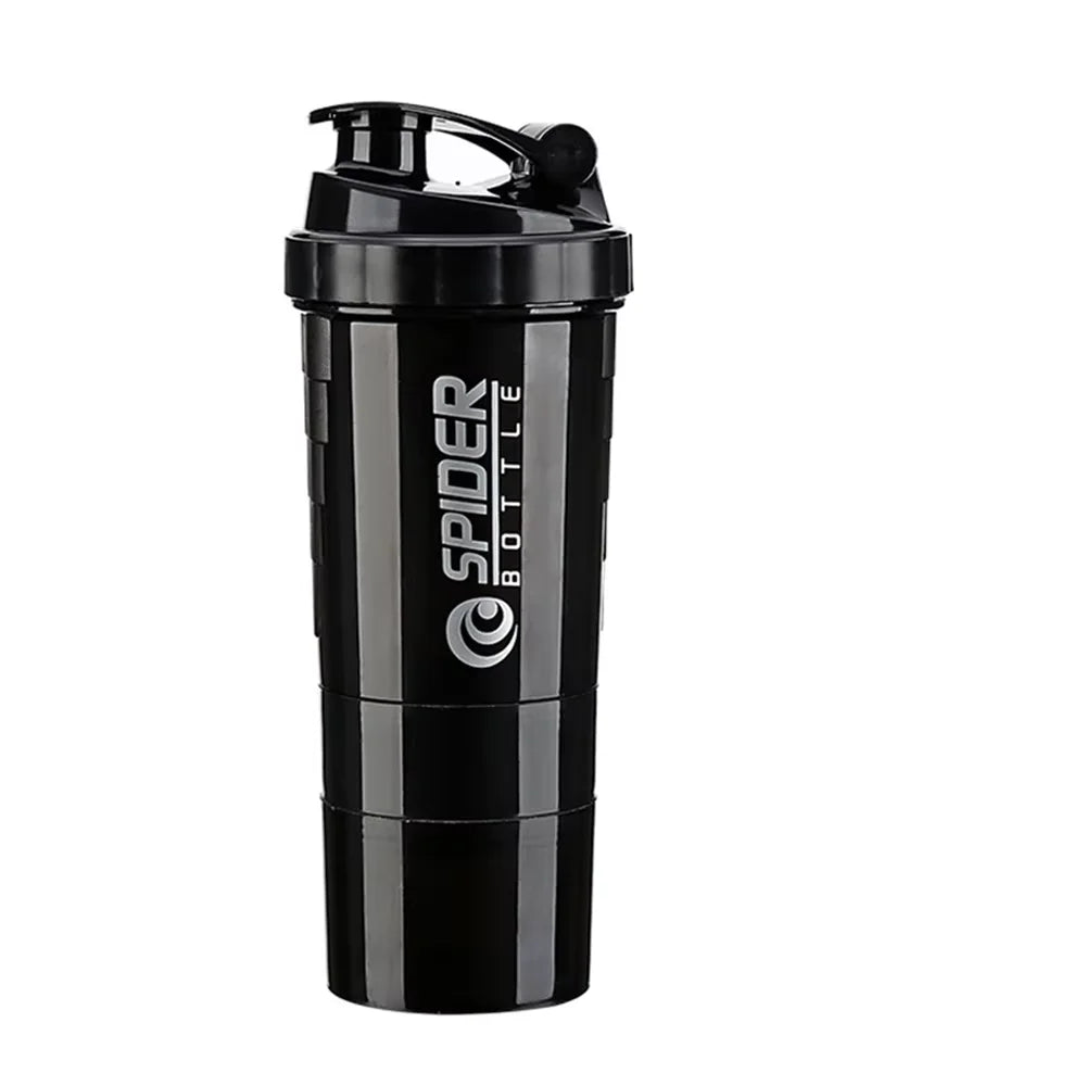 3 Layer Protein Shaker Bottle with Storage Compartments