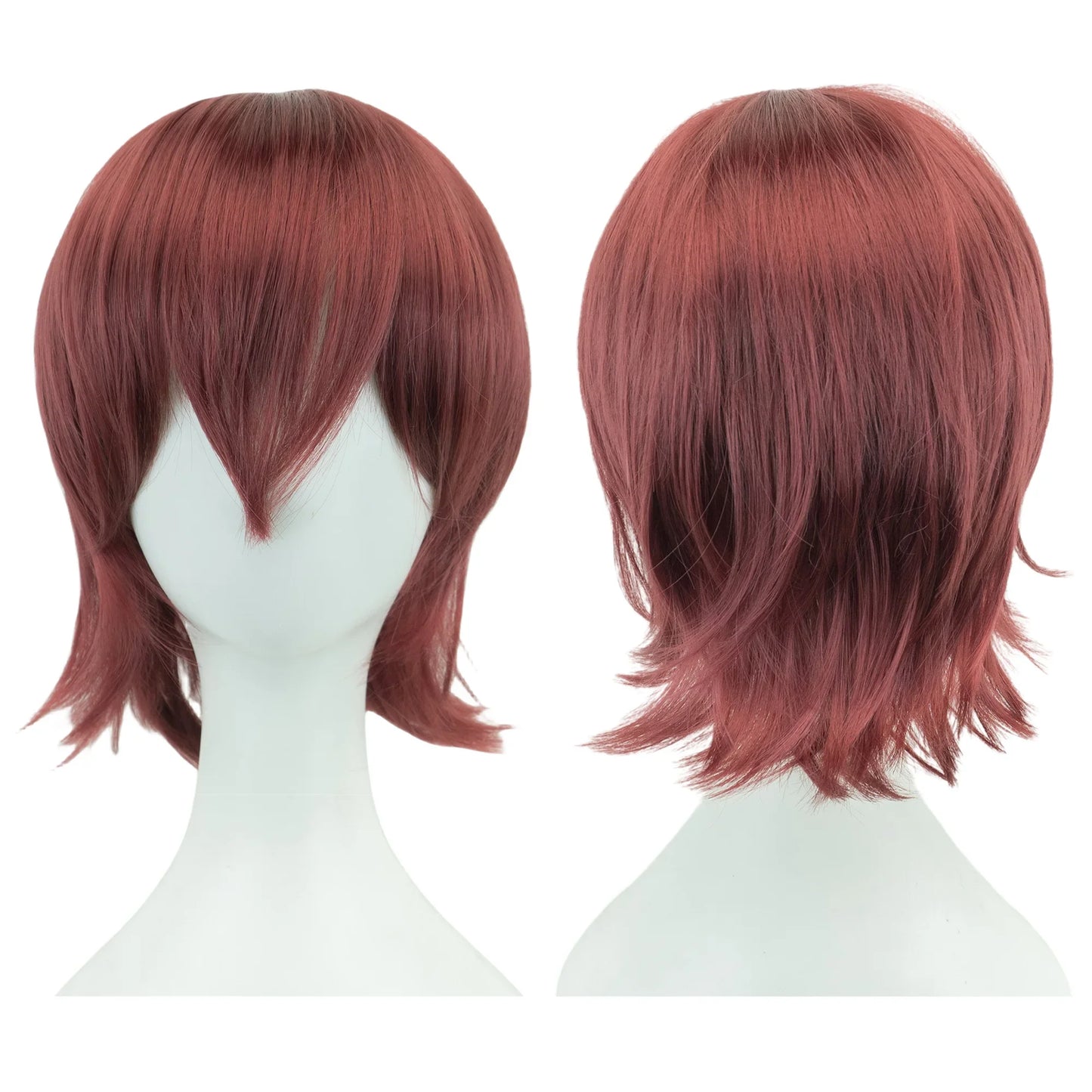 Unisex 12 Inch Short Bob Cosplay Wig with Bangs