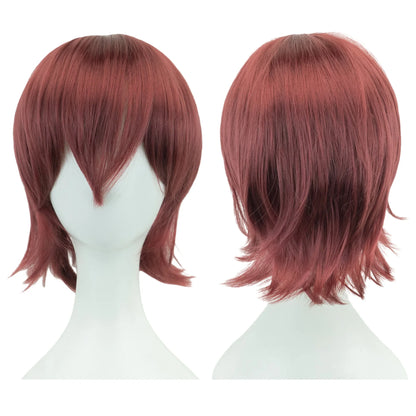 Unisex 12 Inch Short Bob Cosplay Wig with Bangs