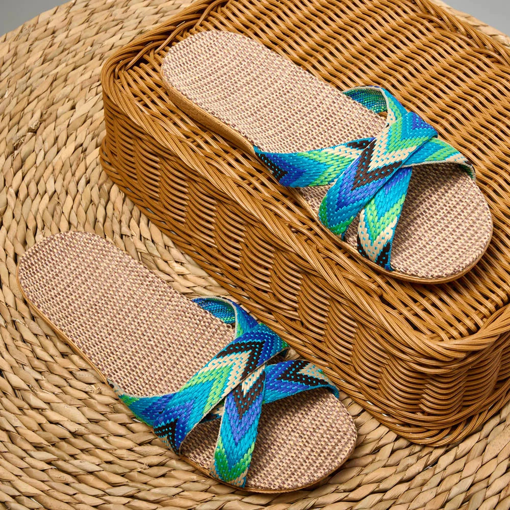 Unisex Lightweight Linen Indoor Home Slippers