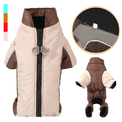 Reflective Camouflage Dog Jumpsuit with D-Ring for Small & Medium Dogs