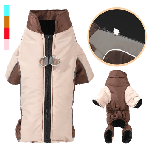 Reflective Camouflage Dog Jumpsuit with D-Ring for Small & Medium Dogs