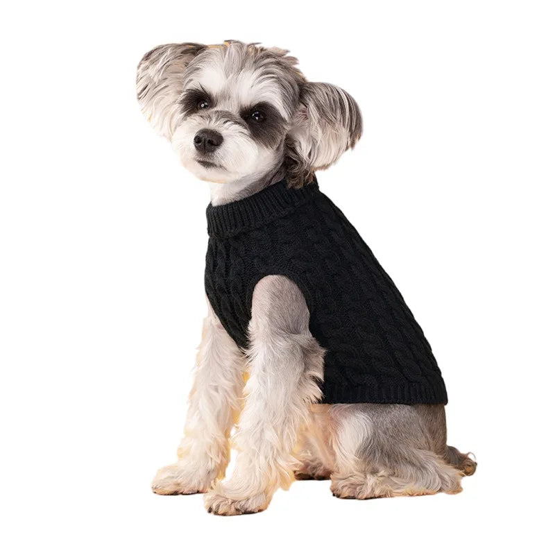 Warm Turtleneck Knitted Sweater for Small Dogs & Cats Winter Pet Clothing