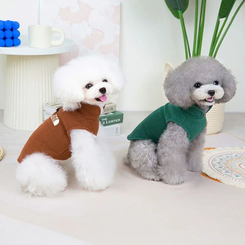 Warm Stretch Fleece Vest for Dogs Autumn Winter Pet Clothes