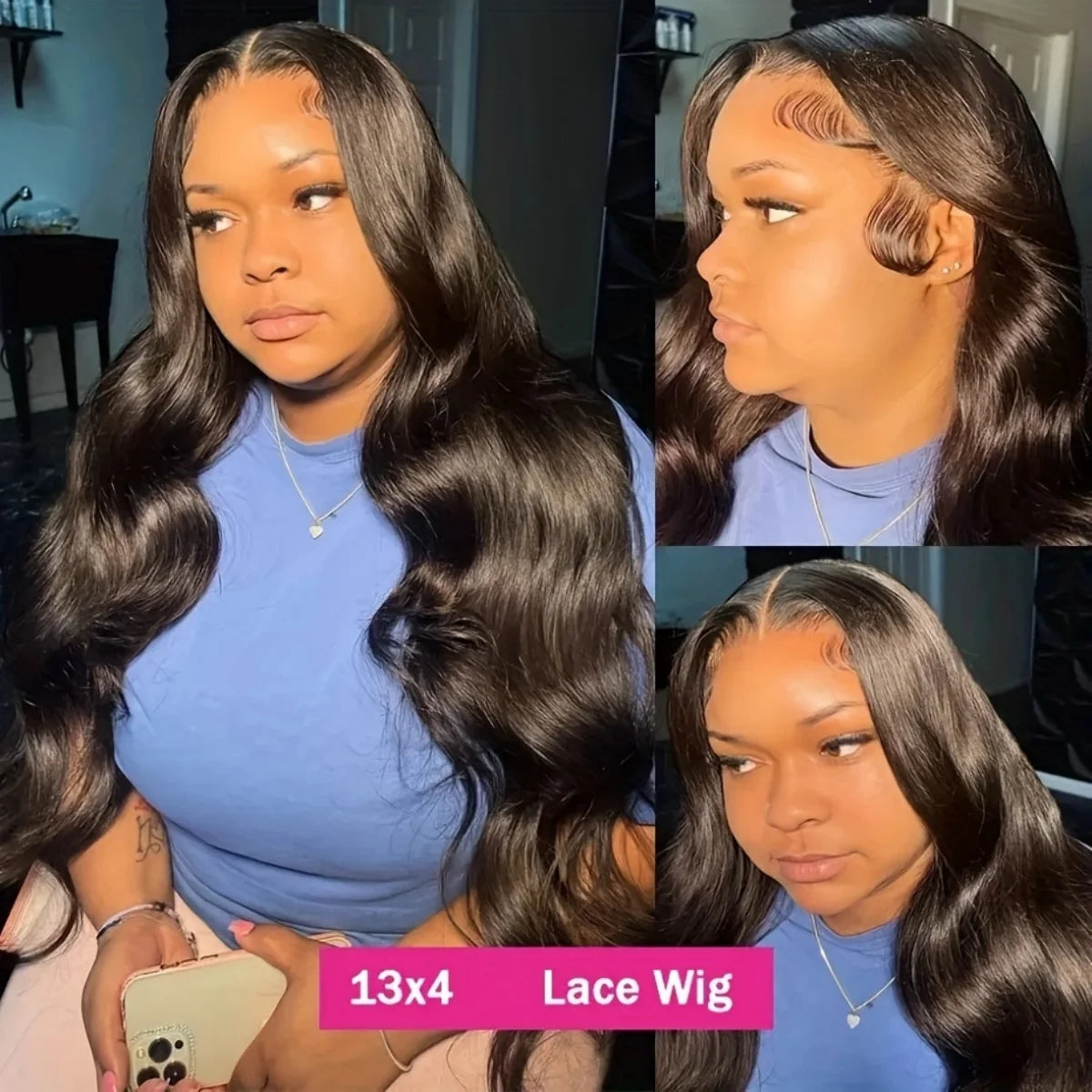Body Wave 13x6 HD Lace Front Human Hair Wig 5x5 Closure Wig