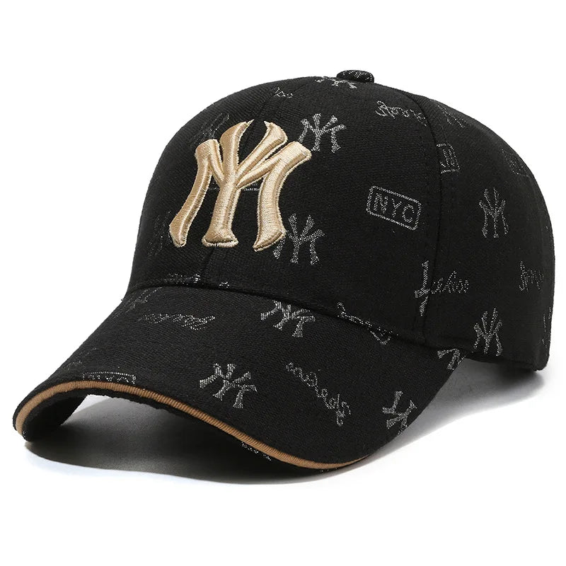 Unisex MY Letter Embroidered Adjustable Baseball Cap