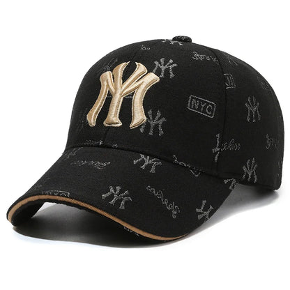 Unisex MY Letter Embroidered Adjustable Baseball Cap