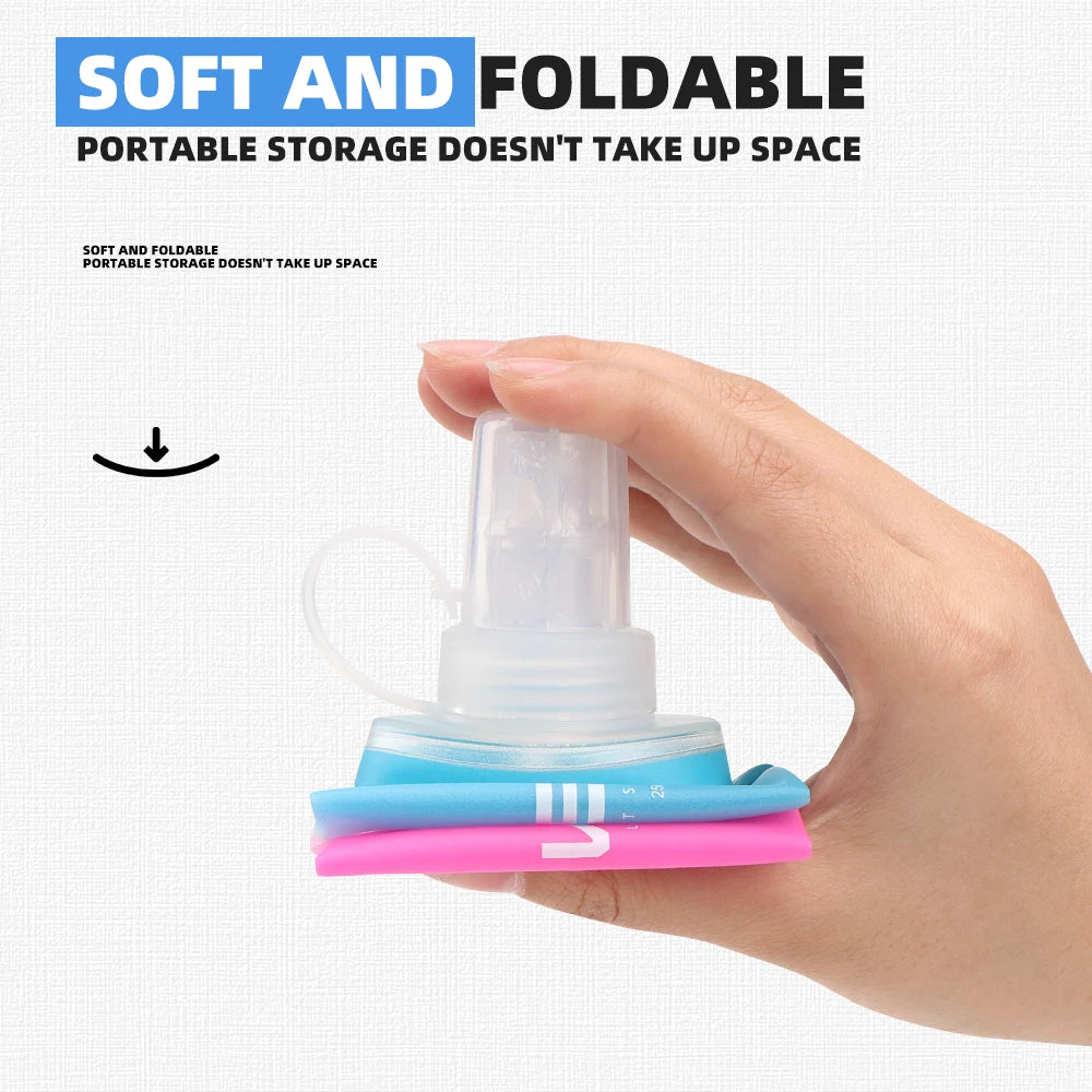 TPU Collapsible Soft Flask Sports Water Bottle