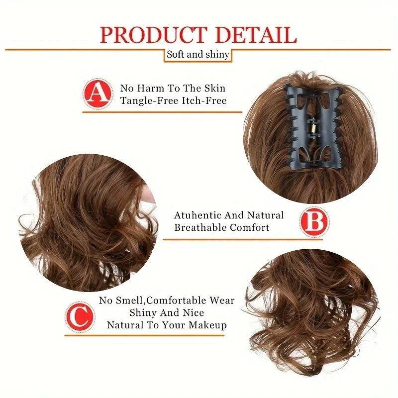 12 Inch Curly Claw Clip Ponytail Hair Extension