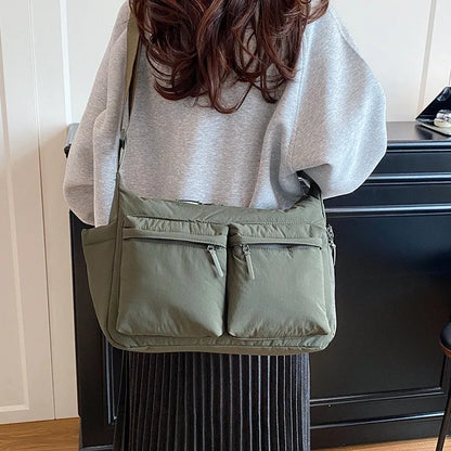 Spring Summer Canvas Shoulder Crossbody Bag for Women Lightweight Handbag