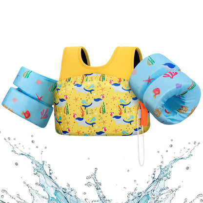 Kids Swimming Life Vest with Whistle Safety Float Jacket for Children