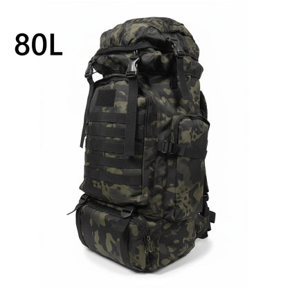 80L or 100L Large Capacity Tactical Hiking Backpack